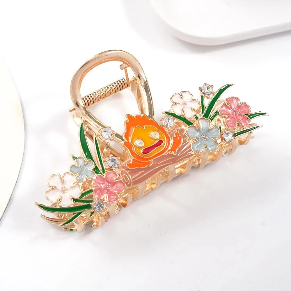 Exquisite Cute Cartoon Flame Hair Claw Boat Dragon Large Hair Claws New Japanese Cat Claw Clip Enamel Hair Accessories for Women