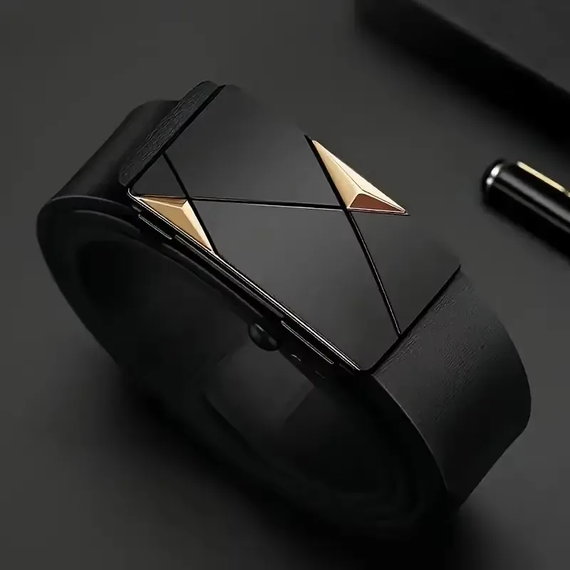 Fashionable Men's Automatic Buckle Belt With Men's Business Suit Pants Belt High-quality Casual Men's Belt