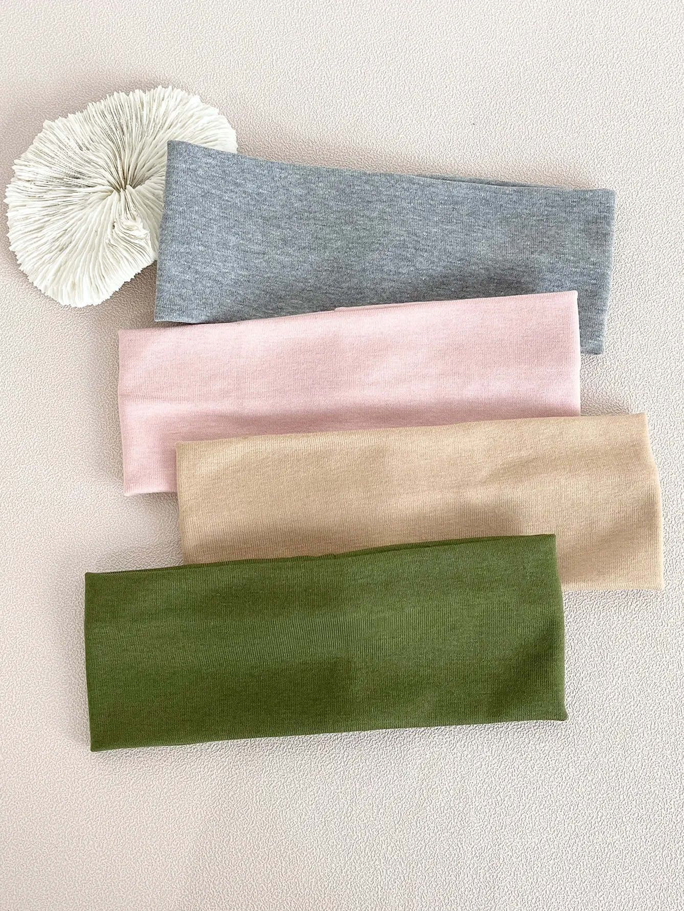 4Pcs/Set Fashion Knitted Hair Bands Women Solid Color Wide Elastic Headband Sport Yoga Hairband Soft Wash Face Makeup Headwrap