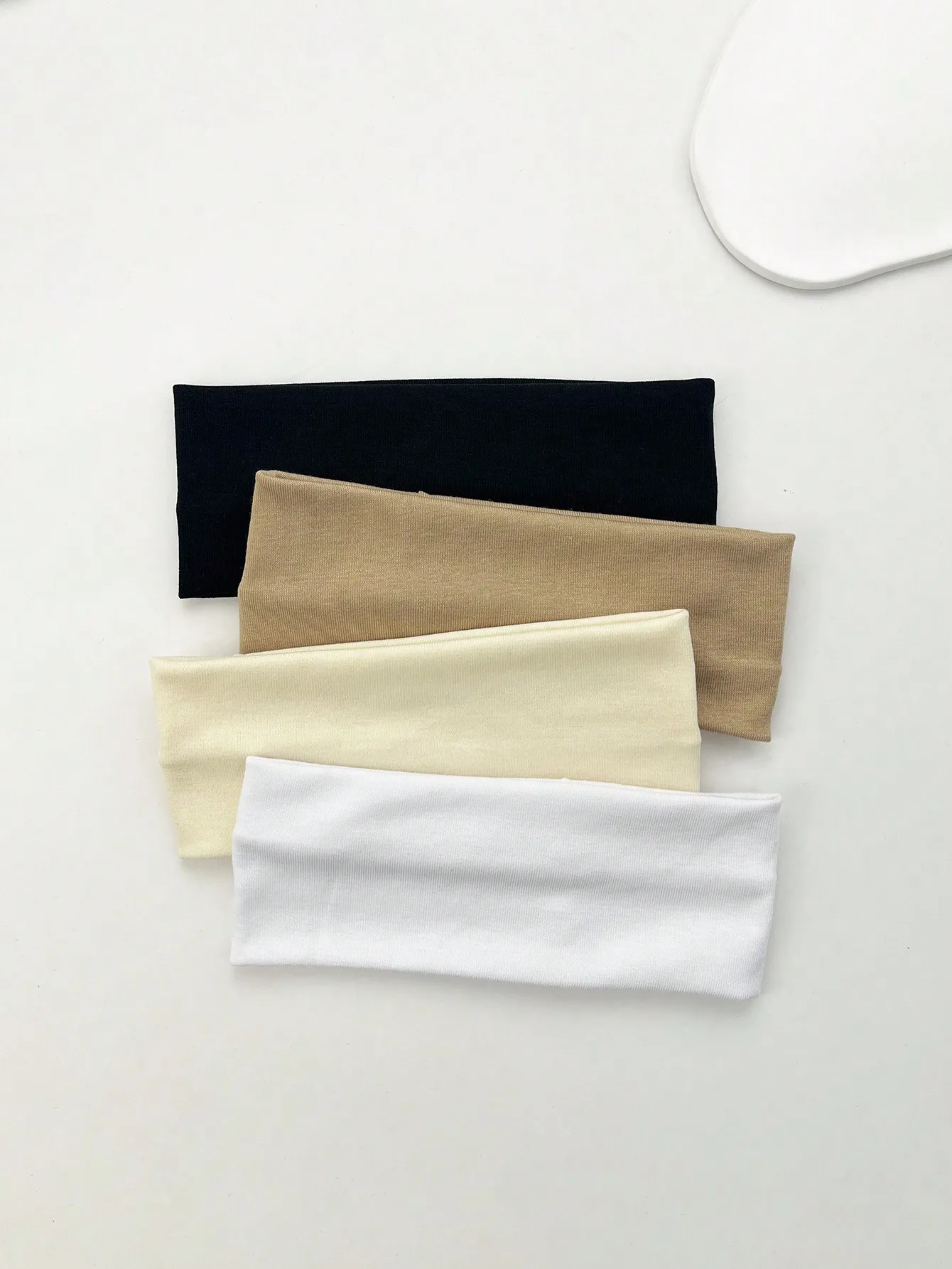 4Pcs/Set Fashion Knitted Hair Bands Women Solid Color Wide Elastic Headband Sport Yoga Hairband Soft Wash Face Makeup Headwrap