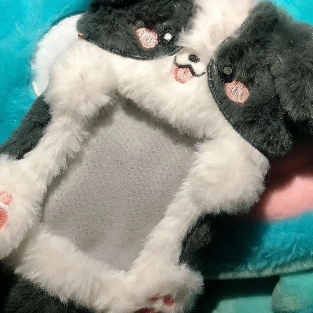Cartoon Multifunctional Photocard Case Plush Big Eared Rabbit/Border Collie Card Case Rabbit/Dog/Cat Photo Card Holder Students