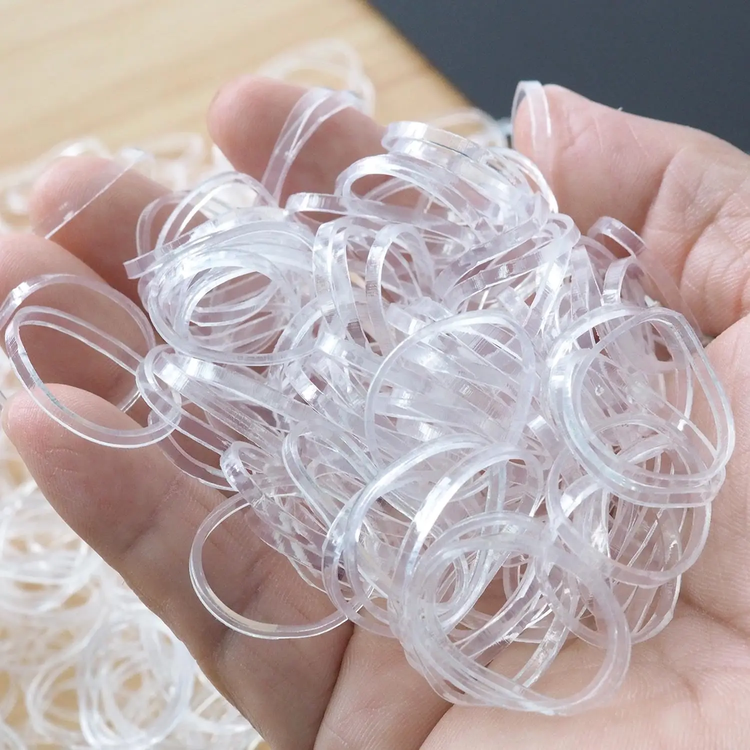 High Elasticity Transparent Silicone Rubber Band Clear Mini Hair Elastics For DIY Storage Children Hairstyle Ponytail Dreadlock