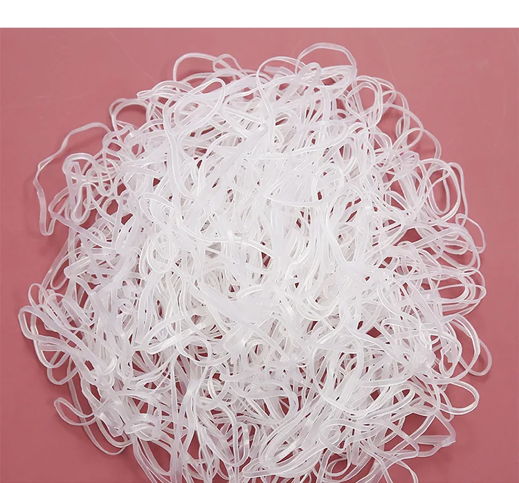 High Elasticity Transparent Silicone Rubber Band Clear Mini Hair Elastics For DIY Storage Children Hairstyle Ponytail Dreadlock