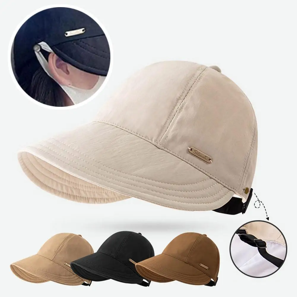 Women Summer Sunhat Outdoor Travel Beach UV Protection Baseball Hats Trend Female Large Brim Visor Caps Adjustable