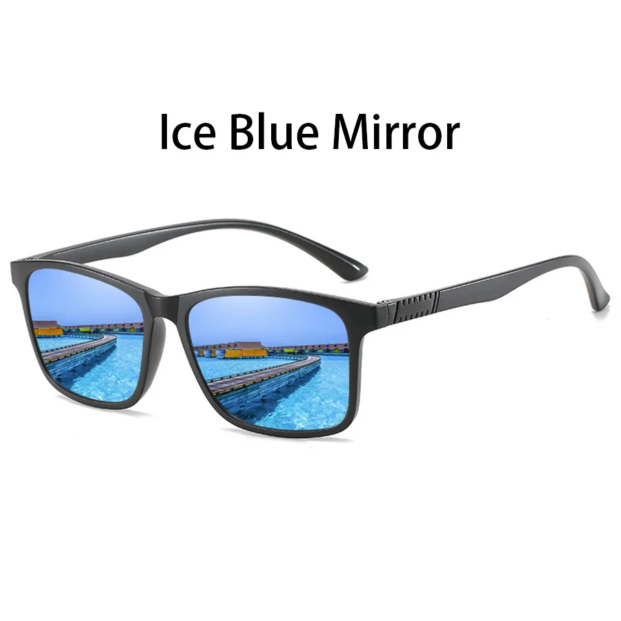 6 PCS Fashion Vintage Check Square Sunglasses Men Women Fishing Driving Luxury Brand Designer Sun Glasses Retro Eyewear
