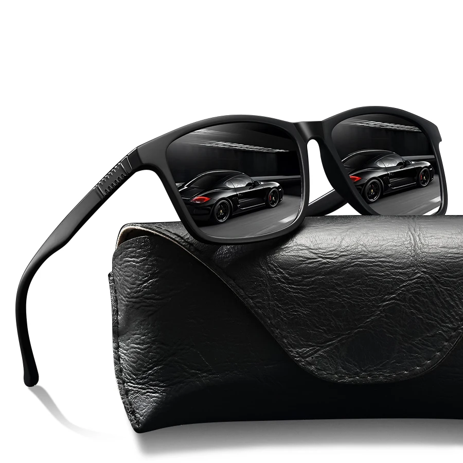 6 PCS Fashion Vintage Check Square Sunglasses Men Women Fishing Driving Luxury Brand Designer Sun Glasses Retro Eyewear