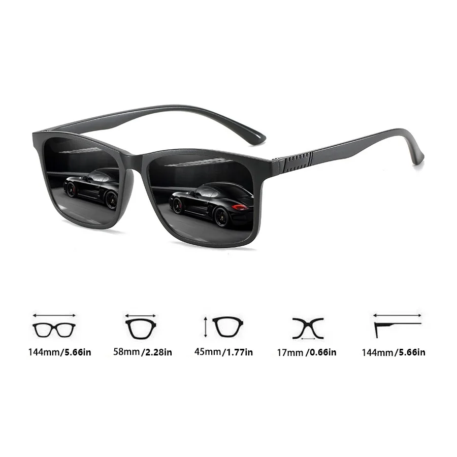 6 PCS Fashion Vintage Check Square Sunglasses Men Women Fishing Driving Luxury Brand Designer Sun Glasses Retro Eyewear