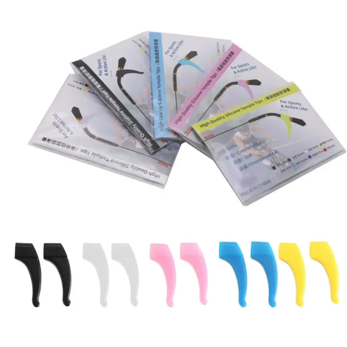 10/20pcs Anti-slip Silicone Ear Grip Glasses Eyeglasses Leg Ear Hook Stopper Bracket Fastener Accessories Eyewear Holder Temple