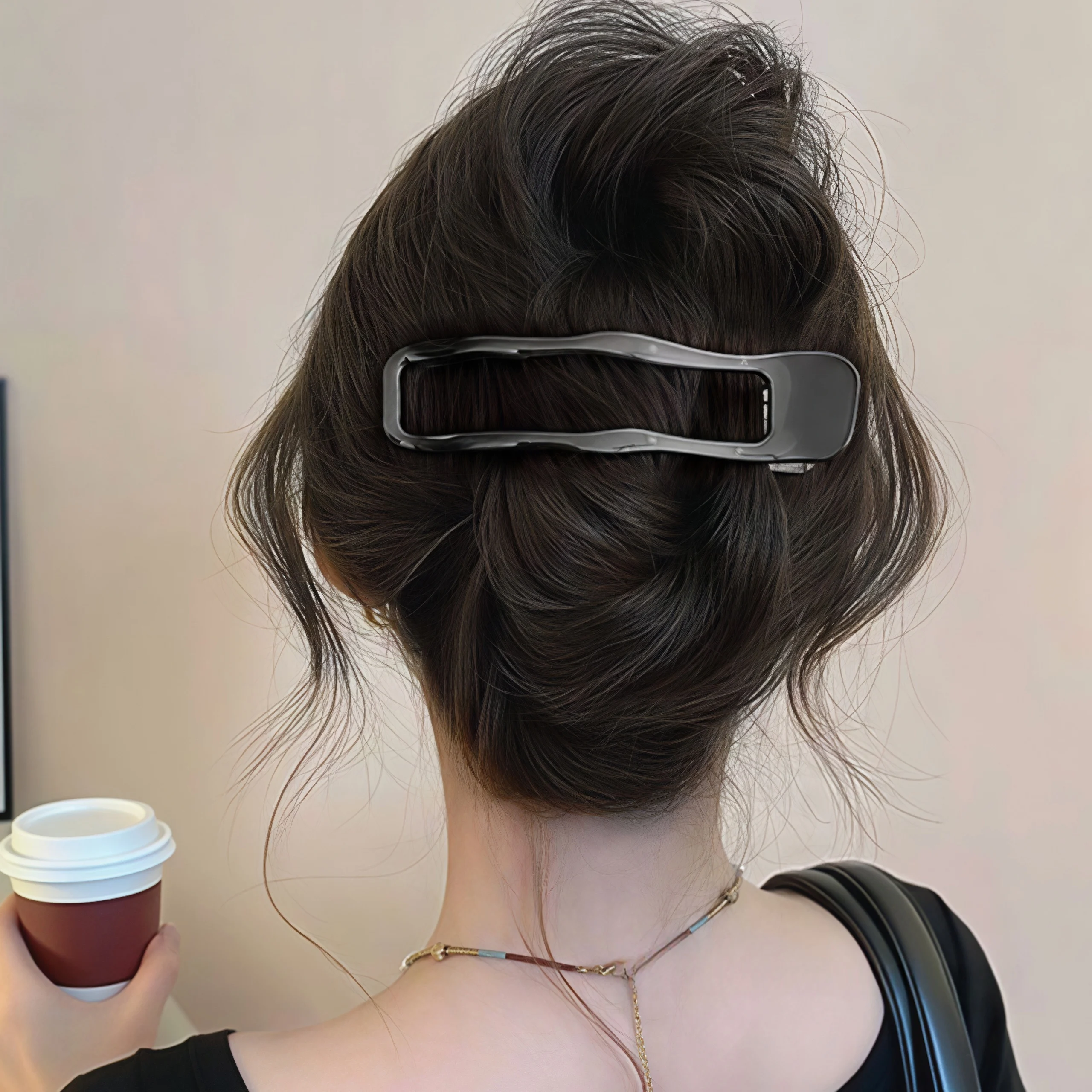 Hollow Rectangle Hair Claw Clips Metal Duckbill Hair Clips Non-Slip Grip Hair Barrettes Geometric Hair Accessories for Daily