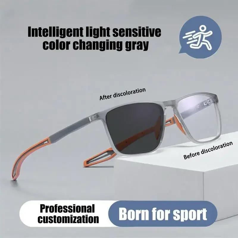Photochromic TR90 Anti-blue Light Multifocal Reading Glasses New Progressive Near Far Eyewear Men Women Sports Eyeglasses