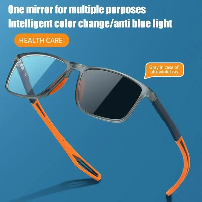 Photochromic TR90 Anti-blue Light Multifocal Reading Glasses New Progressive Near Far Eyewear Men Women Sports Eyeglasses