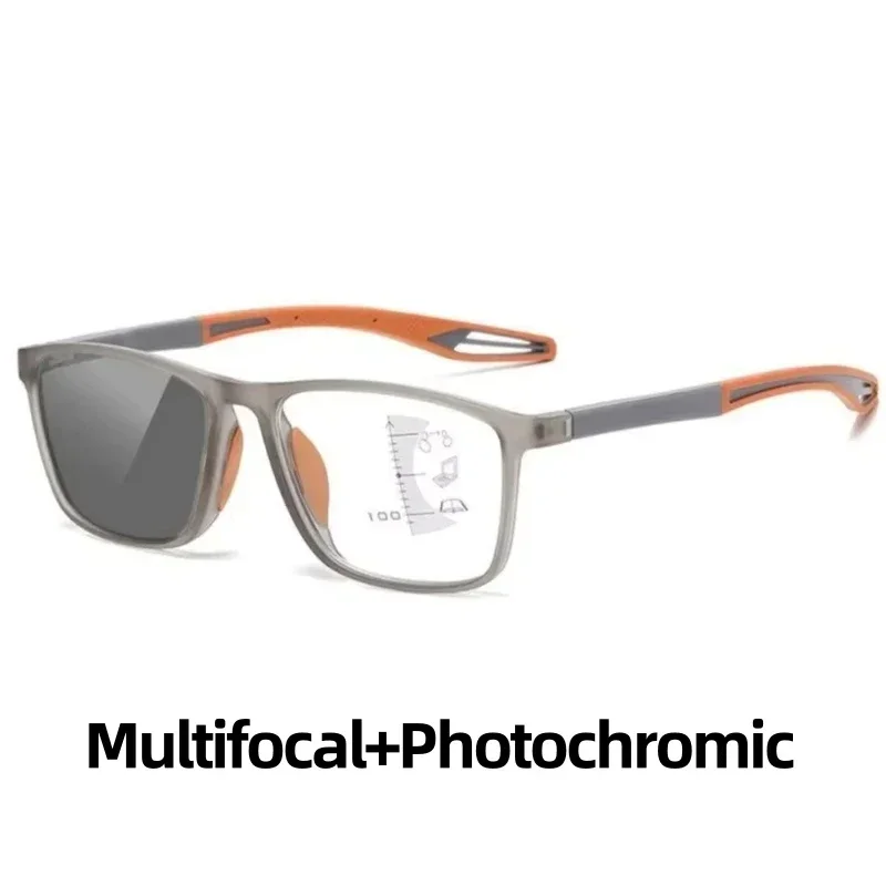 Photochromic TR90 Anti-blue Light Multifocal Reading Glasses New Progressive Near Far Eyewear Men Women Sports Eyeglasses
