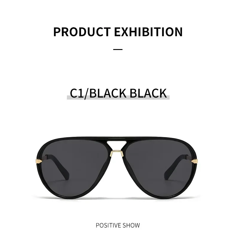 Candy Color Trendy Oversized Pilot Sunglasses Women Summer Fashion Alloy Frame Pilot Sun Glasses Luxury Brand Outdoor Y2K Shades