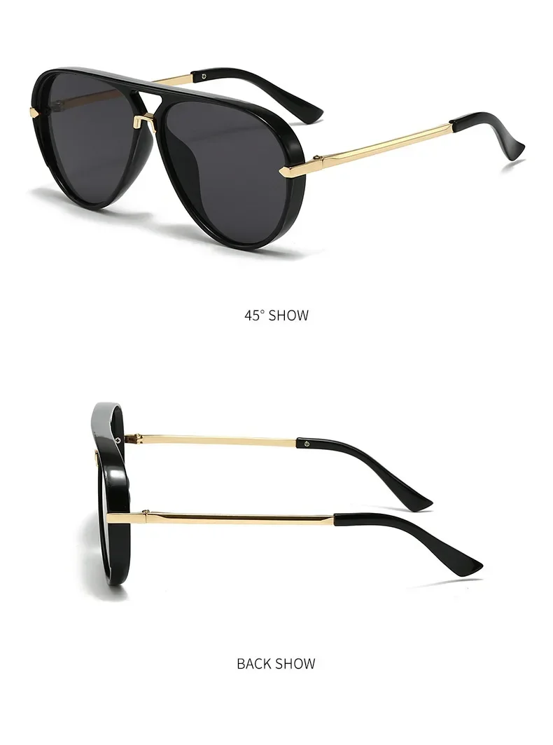 Candy Color Trendy Oversized Pilot Sunglasses Women Summer Fashion Alloy Frame Pilot Sun Glasses Luxury Brand Outdoor Y2K Shades