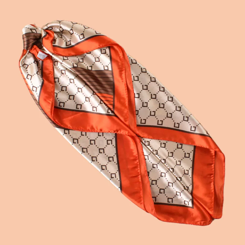 1PC Women's Summer Beach Accessory Fashion Satin Square Scarf 90*90inch Multi-use Headscarf Party Use Versatile Hair Towel