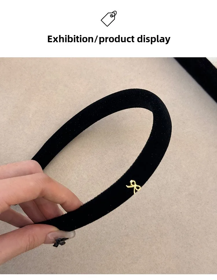 Korean autumn winter atmosphere headband women's 2024 new high cranial top velvet headband high sense retro hair accessories