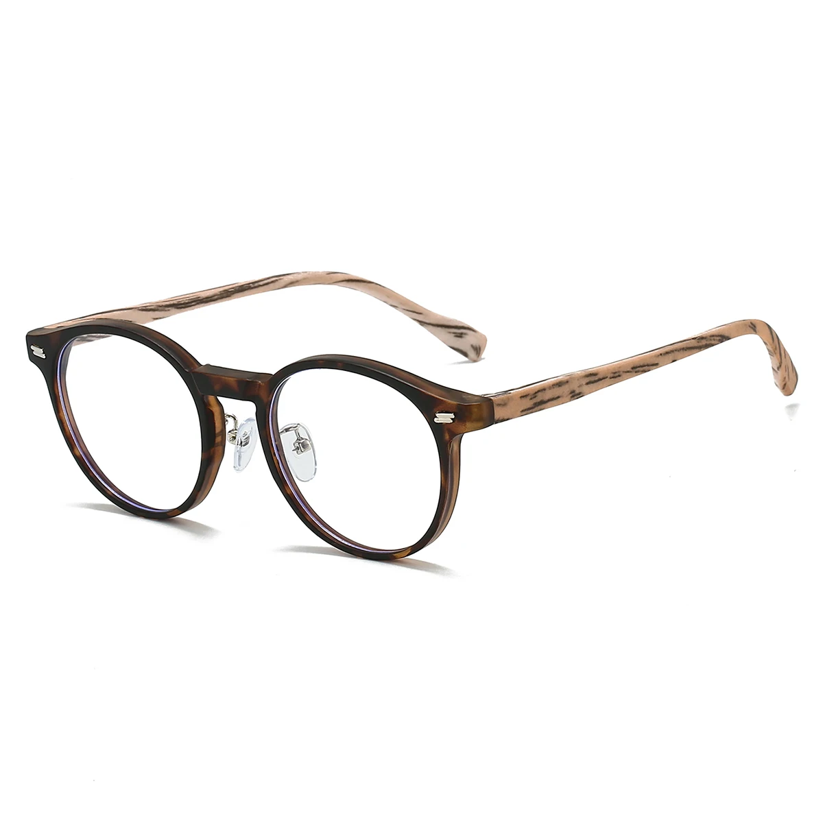 KAMMPT Vintage Round Glasses Fashion Retro Blue Light Blocking Eyeglasses Trendy Stylish Design Candy Color Rim Optical Frames