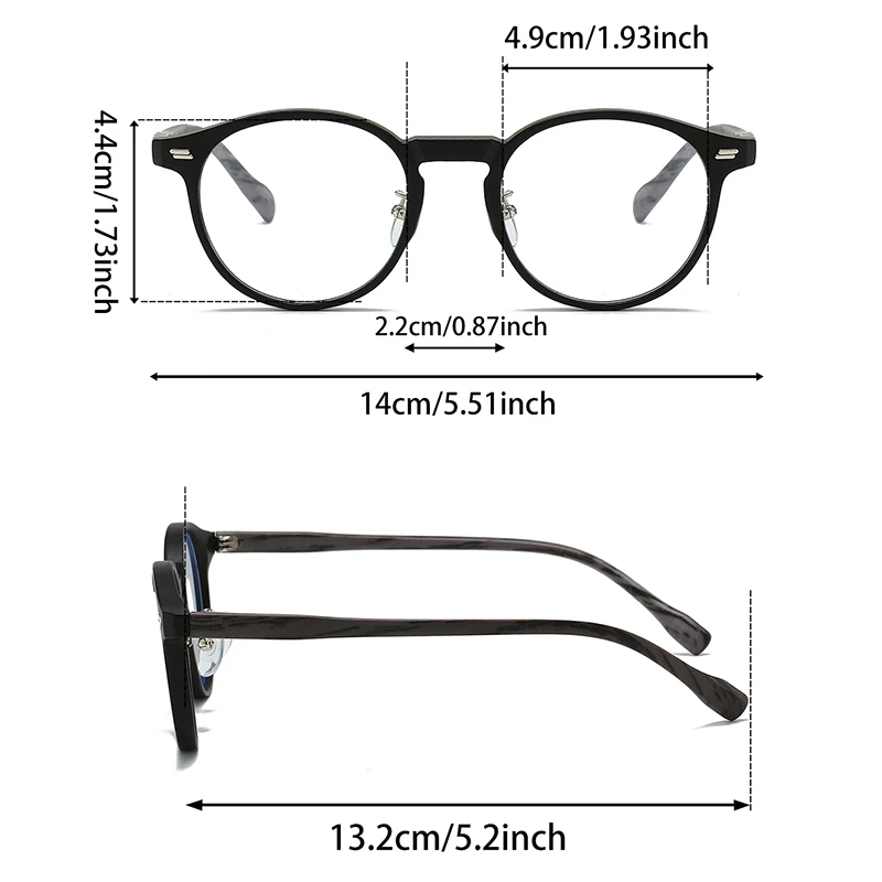 KAMMPT Vintage Round Glasses Fashion Retro Blue Light Blocking Eyeglasses Trendy Stylish Design Candy Color Rim Optical Frames