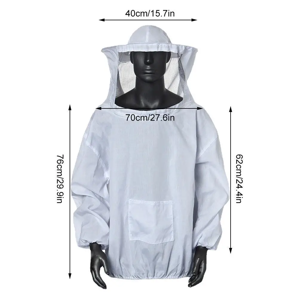 Lightweight Version Protective Beekeeping Jacket Veil Smock Equipment Beekeeping Hat Sleeve Beekeeper Suit Apiculture Bee Dress