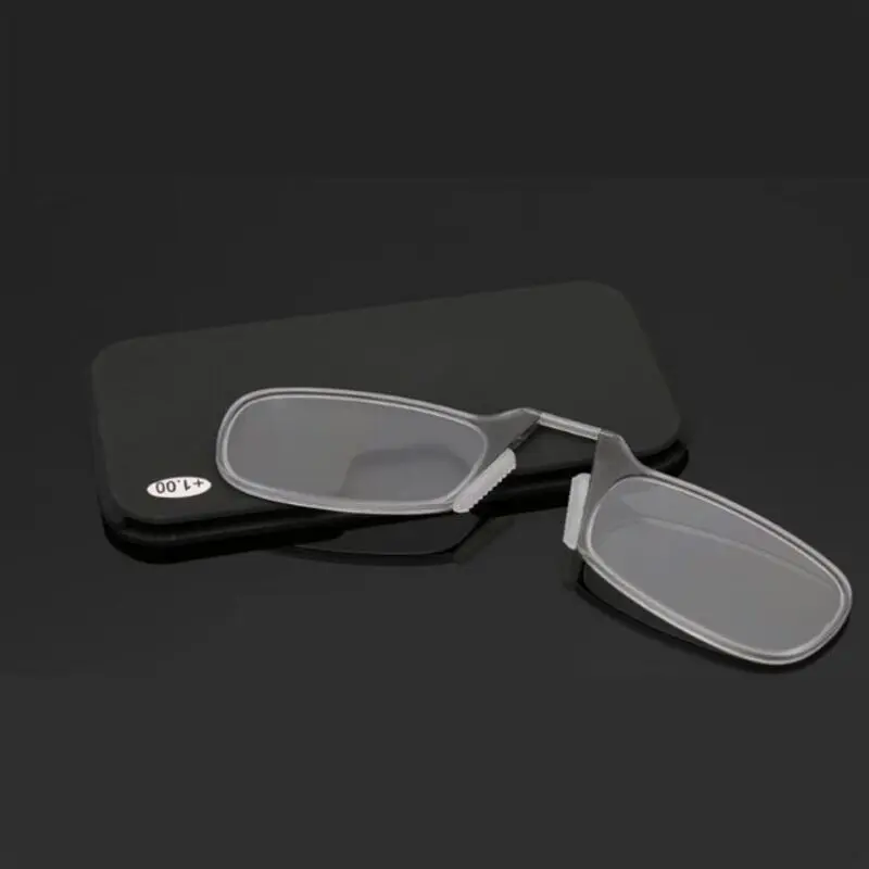 3pcs Clip Nose Mini Reading Glasses for men Optical Glasses With Box Wallet Prescription Eyeglasses 1.0-3.0