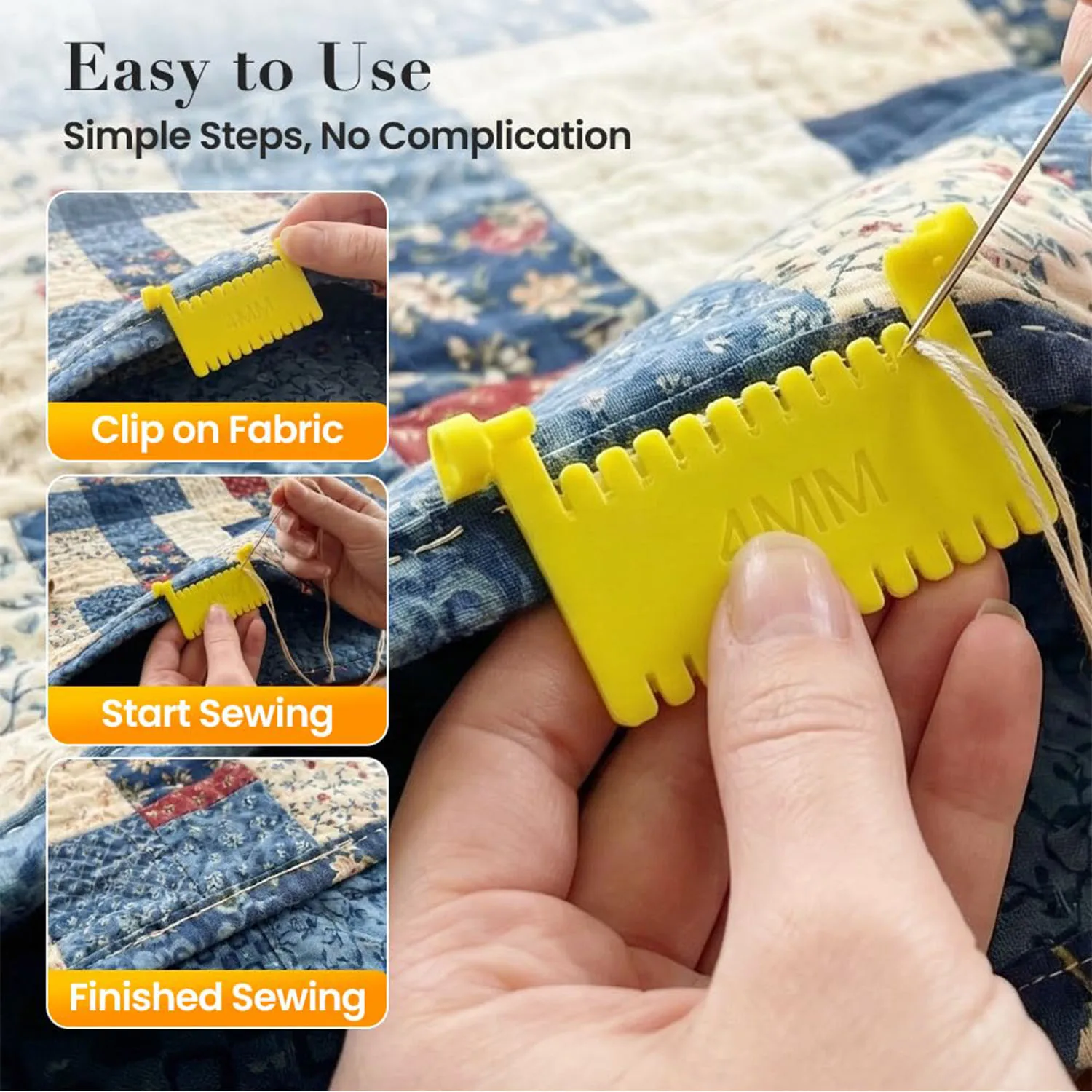1 Piece Quilting Sewing Gauge Tool For Hemming, Edge Stitching, And Seam Guidance