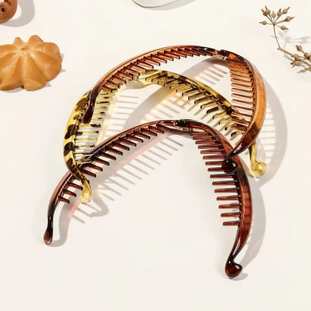 MutliColor Banana Hair Clip French Banana Clip Hair Comb for Women Hair Styling Accessories Fishtail HairPin for Thick Thin Hair