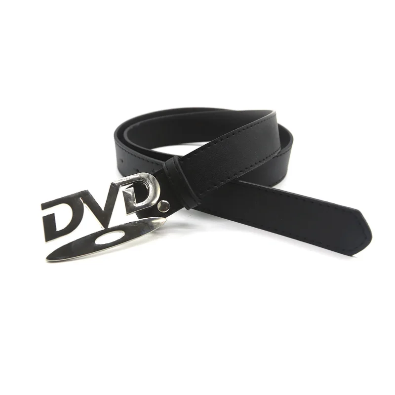 Fashionable Women's Belt Hip-Hop Y2K Belt DVD Buckle Niche Belt Retro Design Women's Sensual Beltche Belt Jeans Decoration