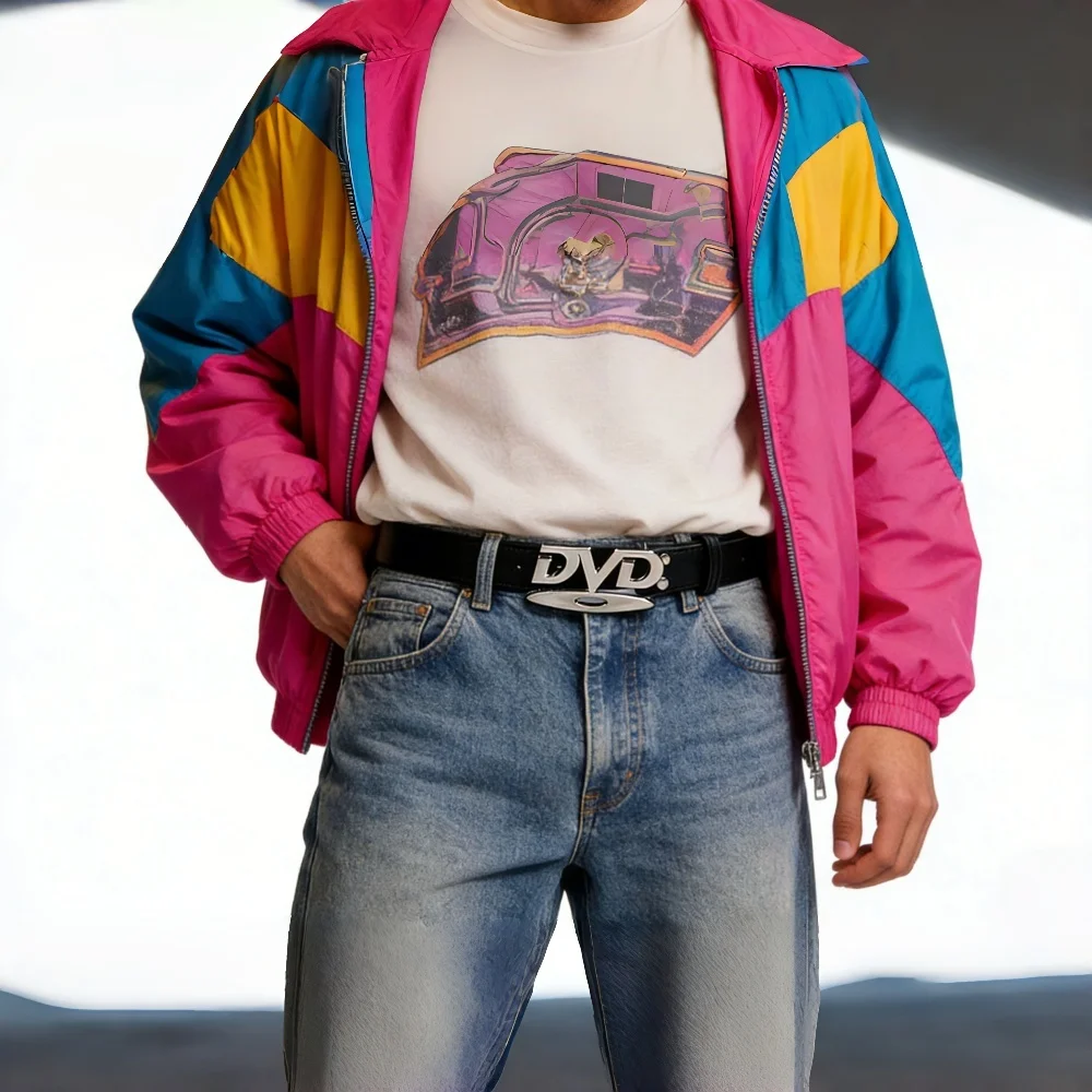 Fashionable Women's Belt Hip-Hop Y2K Belt DVD Buckle Niche Belt Retro Design Women's Sensual Beltche Belt Jeans Decoration