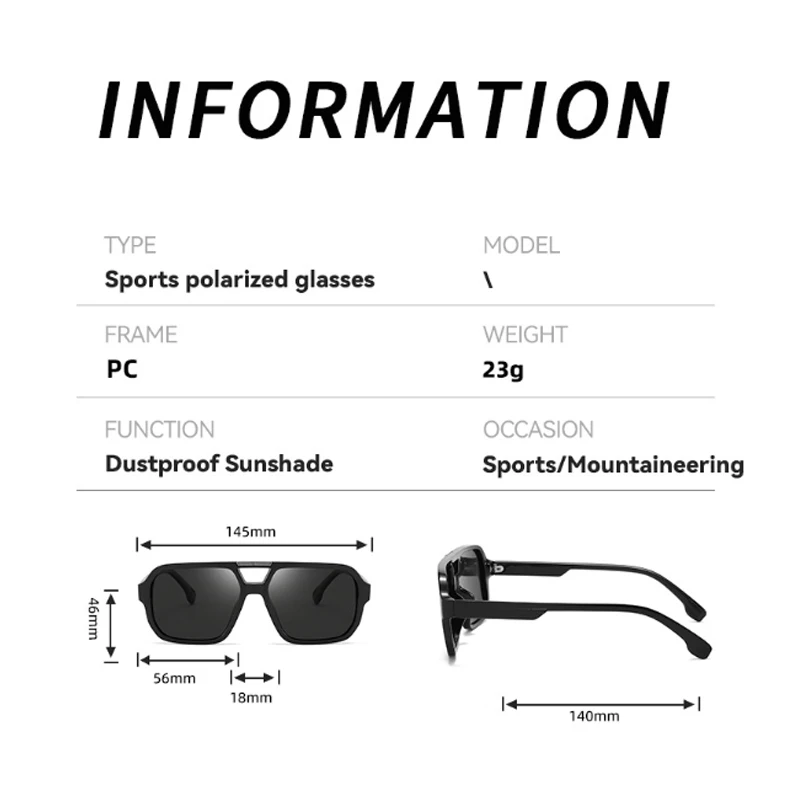 Polarized Pilot Sunglasses Men Women 2026 Retro Square Double Bridge Vintage Sun Glasses UV400 Driving Outdoor
