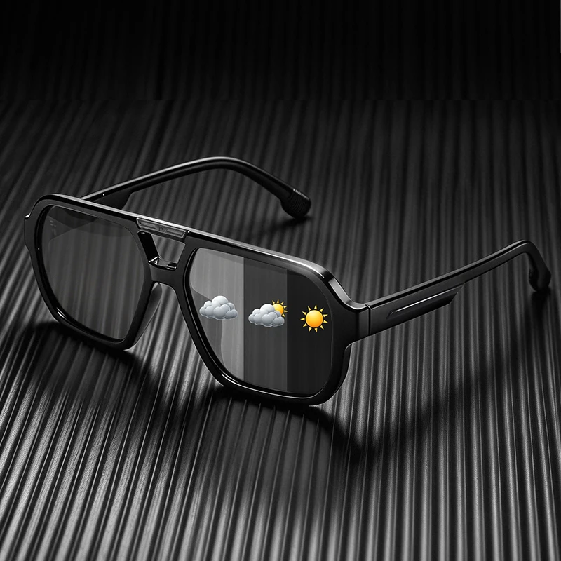Polarized Pilot Sunglasses Men Women 2026 Retro Square Double Bridge Vintage Sun Glasses UV400 Driving Outdoor