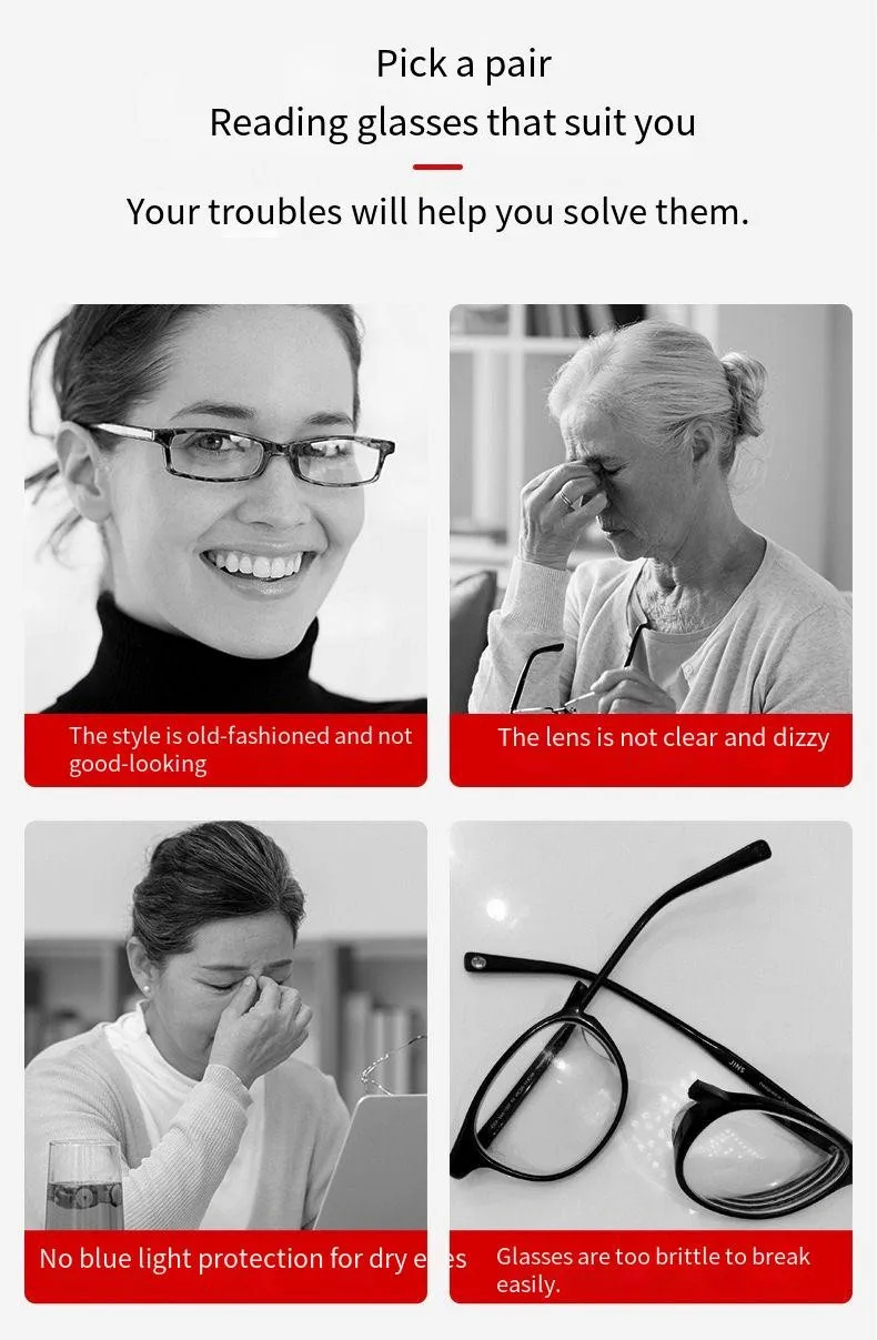 2025 Aviation Reading Glasses Women Men Fashion Vintage Anti Blue Light Presbyopic Glasses Polit Prescription Eyewear +1.0~+4.0