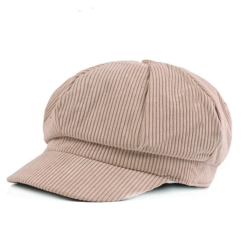 Newsboy Cap Beret Women Vintage Beret Painter Hat Winter Hats For Women Men Octagonal Caps Female Bone Solid Color Casual