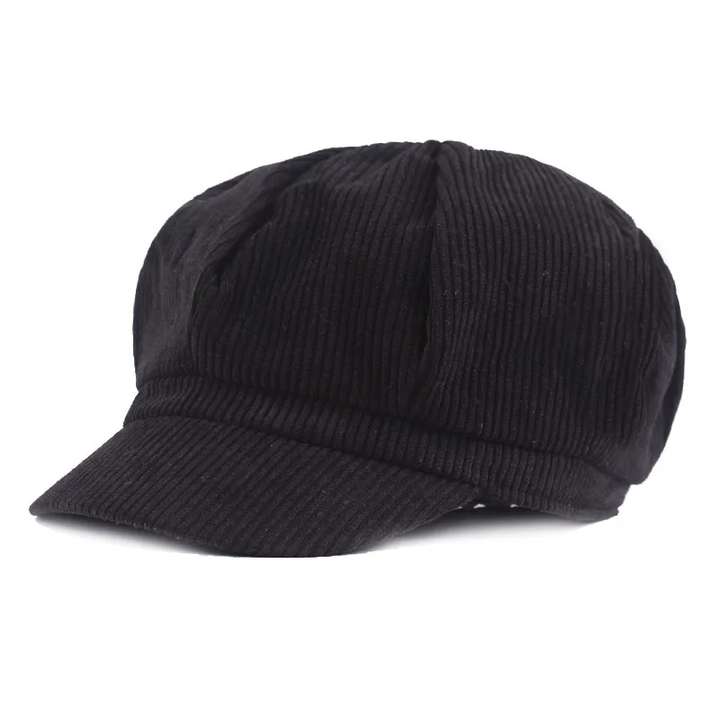 Newsboy Cap Beret Women Vintage Beret Painter Hat Winter Hats For Women Men Octagonal Caps Female Bone Solid Color Casual