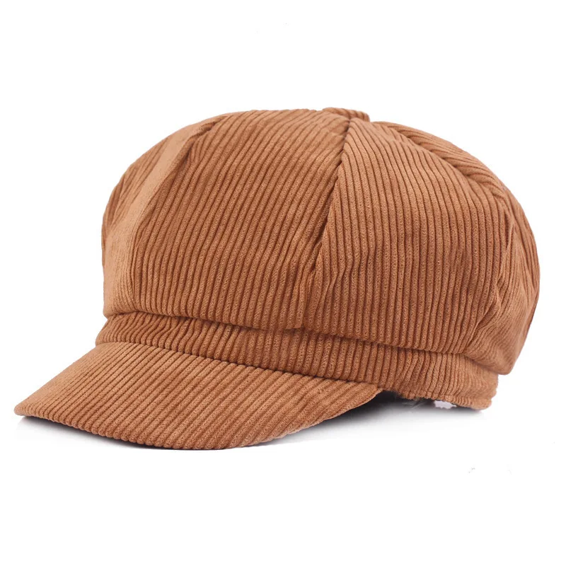 Newsboy Cap Beret Women Vintage Beret Painter Hat Winter Hats For Women Men Octagonal Caps Female Bone Solid Color Casual