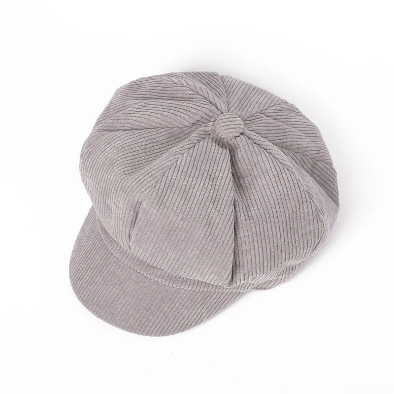 Newsboy Cap Beret Women Vintage Beret Painter Hat Winter Hats For Women Men Octagonal Caps Female Bone Solid Color Casual