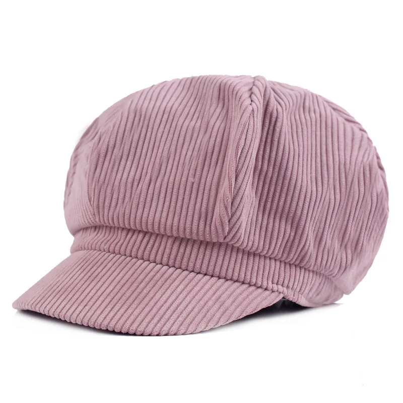 Newsboy Cap Beret Women Vintage Beret Painter Hat Winter Hats For Women Men Octagonal Caps Female Bone Solid Color Casual