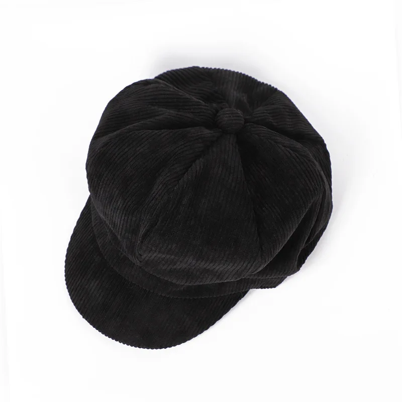 Newsboy Cap Beret Women Vintage Beret Painter Hat Winter Hats For Women Men Octagonal Caps Female Bone Solid Color Casual