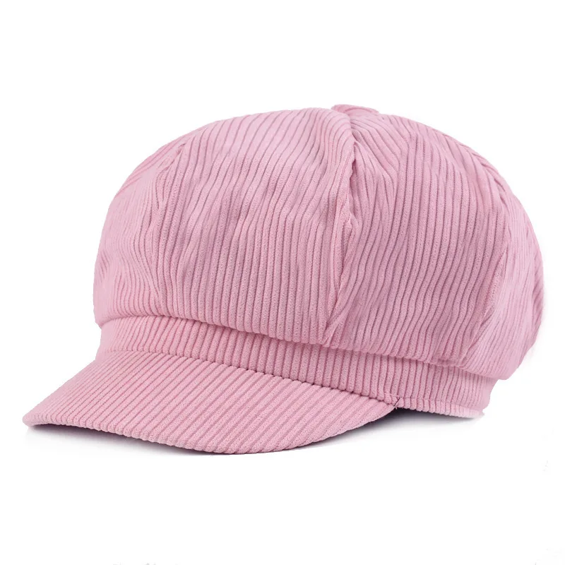 Newsboy Cap Beret Women Vintage Beret Painter Hat Winter Hats For Women Men Octagonal Caps Female Bone Solid Color Casual