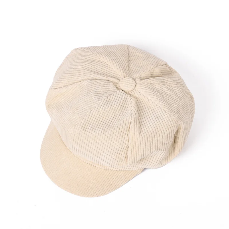 Newsboy Cap Beret Women Vintage Beret Painter Hat Winter Hats For Women Men Octagonal Caps Female Bone Solid Color Casual