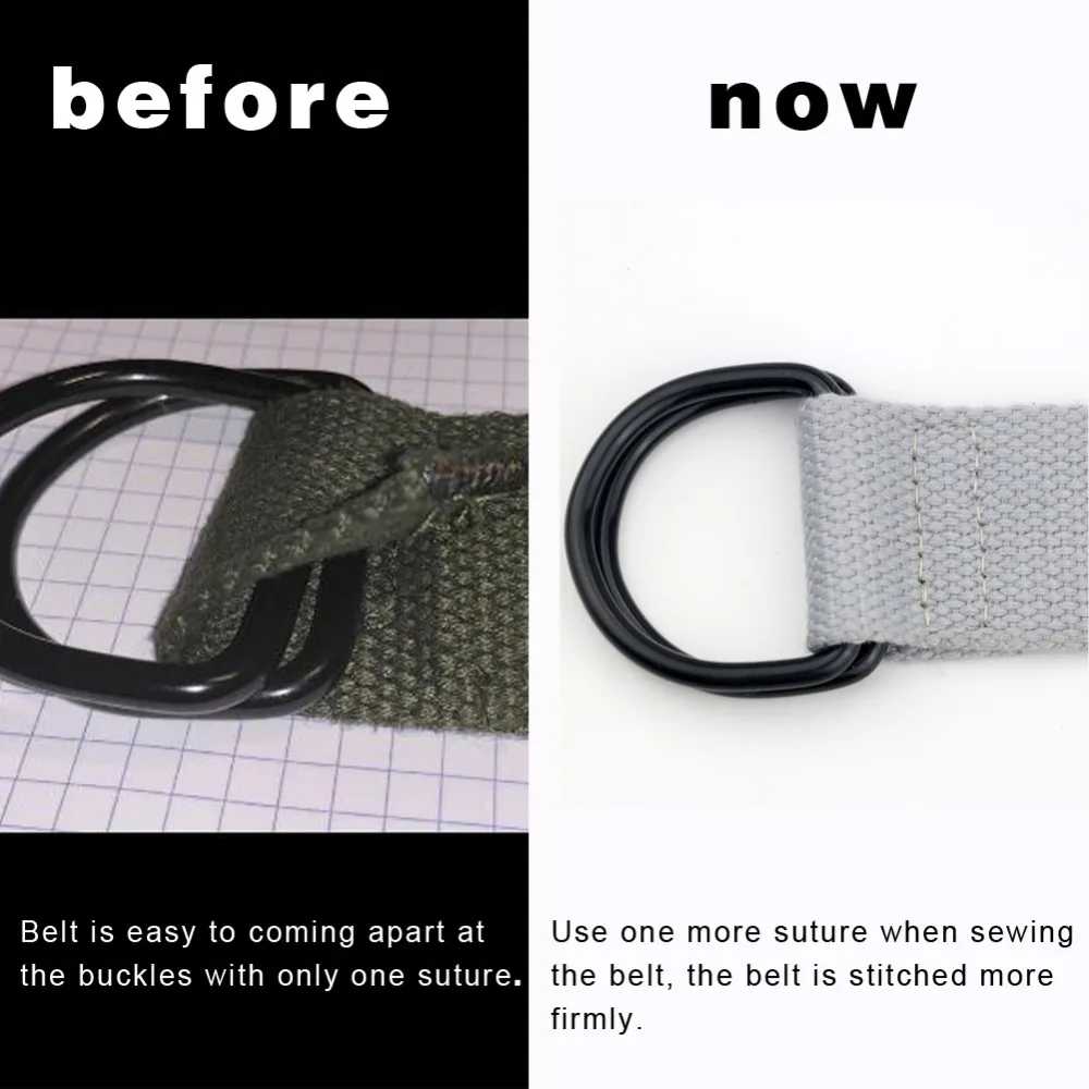 Maikun Tactical Canvas Men Belt High Quality Unisex Double D-Ring Buckle Waistband Casual Canvas Female Belt Fabric For Jeans