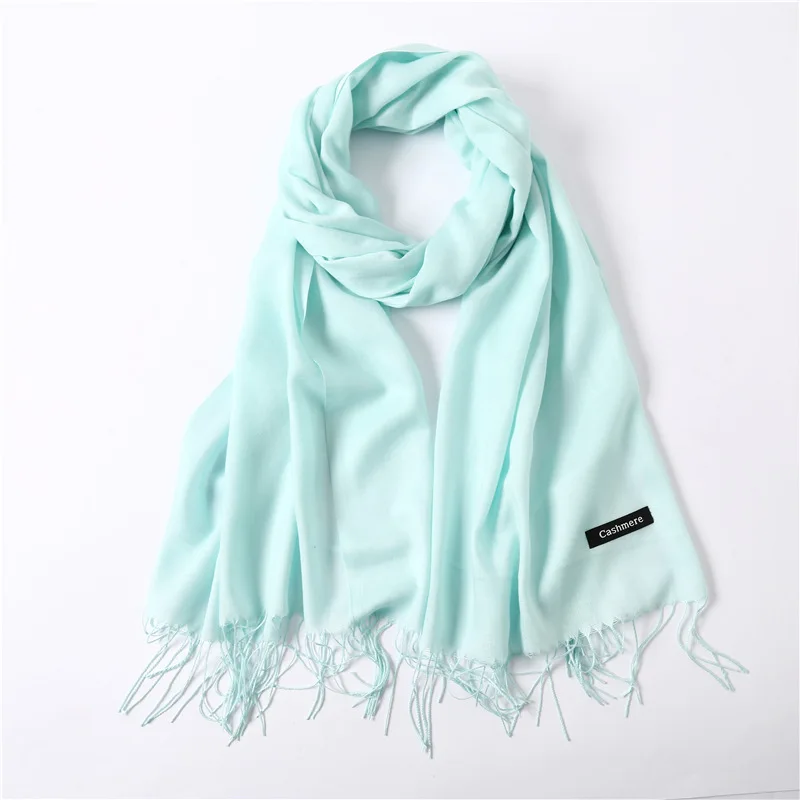 Fashion Solid Scarf Women Cashmere Soft Winter Warm Scarves Hijab Female Long Headband Shawl Wraps Bandana Foulard 2022 Echarpe