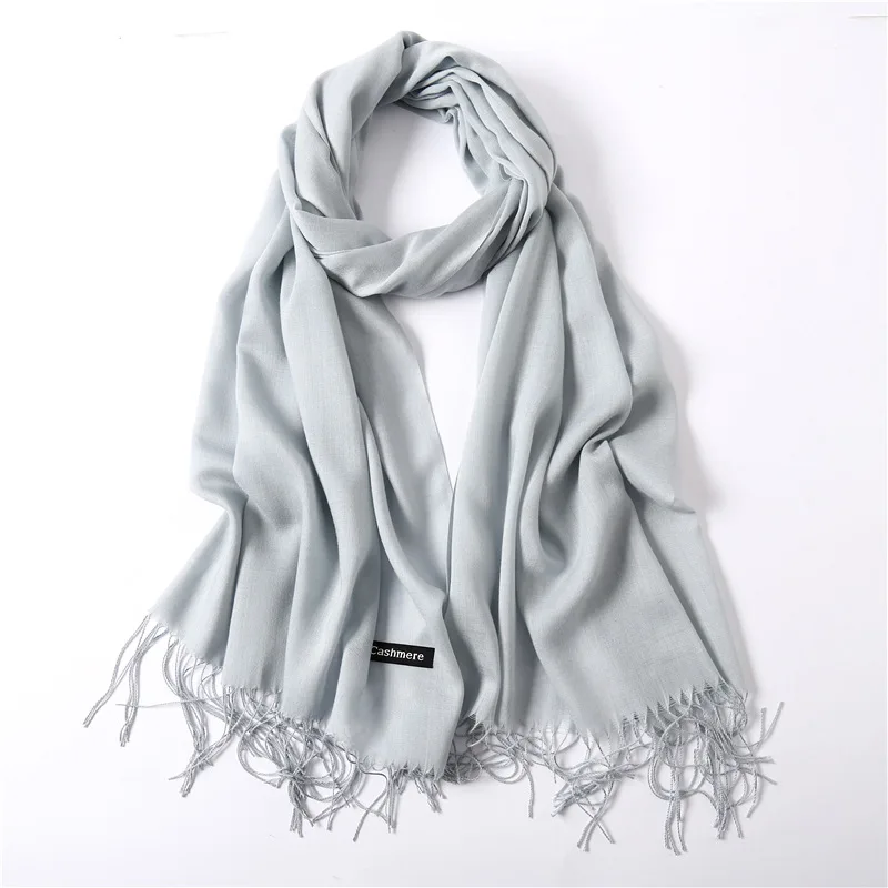 Fashion Solid Scarf Women Cashmere Soft Winter Warm Scarves Hijab Female Long Headband Shawl Wraps Bandana Foulard 2022 Echarpe