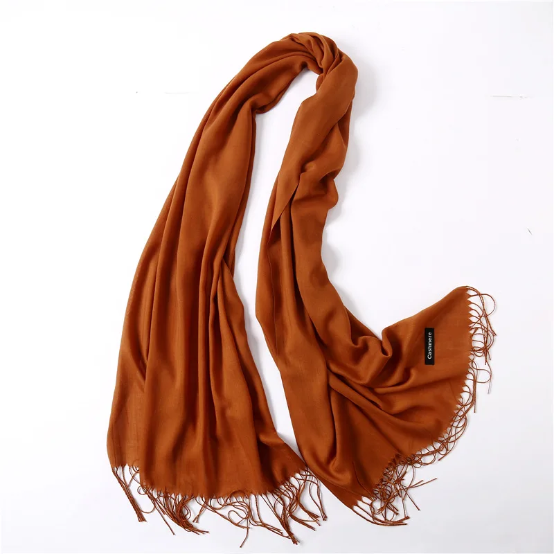 Fashion Solid Scarf Women Cashmere Soft Winter Warm Scarves Hijab Female Long Headband Shawl Wraps Bandana Foulard 2022 Echarpe
