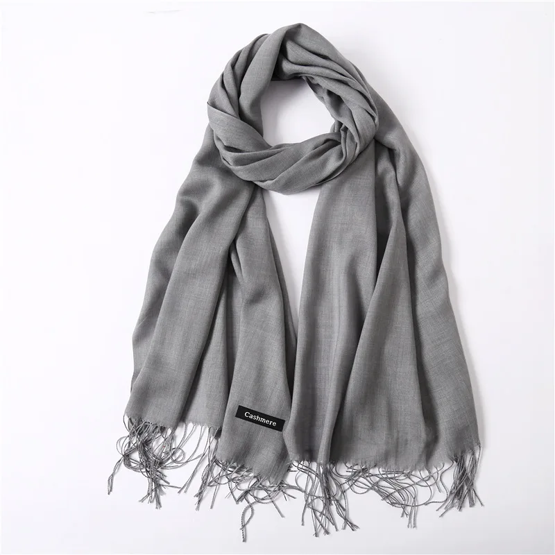 Fashion Solid Scarf Women Cashmere Soft Winter Warm Scarves Hijab Female Long Headband Shawl Wraps Bandana Foulard 2022 Echarpe