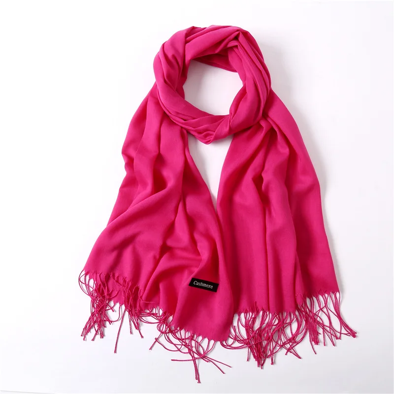 Fashion Solid Scarf Women Cashmere Soft Winter Warm Scarves Hijab Female Long Headband Shawl Wraps Bandana Foulard 2022 Echarpe