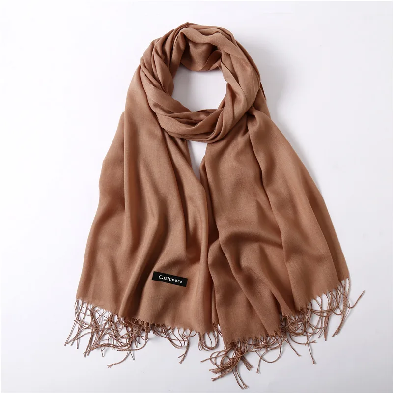 Fashion Solid Scarf Women Cashmere Soft Winter Warm Scarves Hijab Female Long Headband Shawl Wraps Bandana Foulard 2022 Echarpe