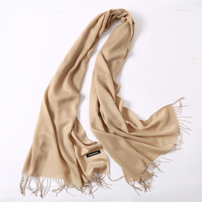 Fashion Solid Scarf Women Cashmere Soft Winter Warm Scarves Hijab Female Long Headband Shawl Wraps Bandana Foulard 2022 Echarpe