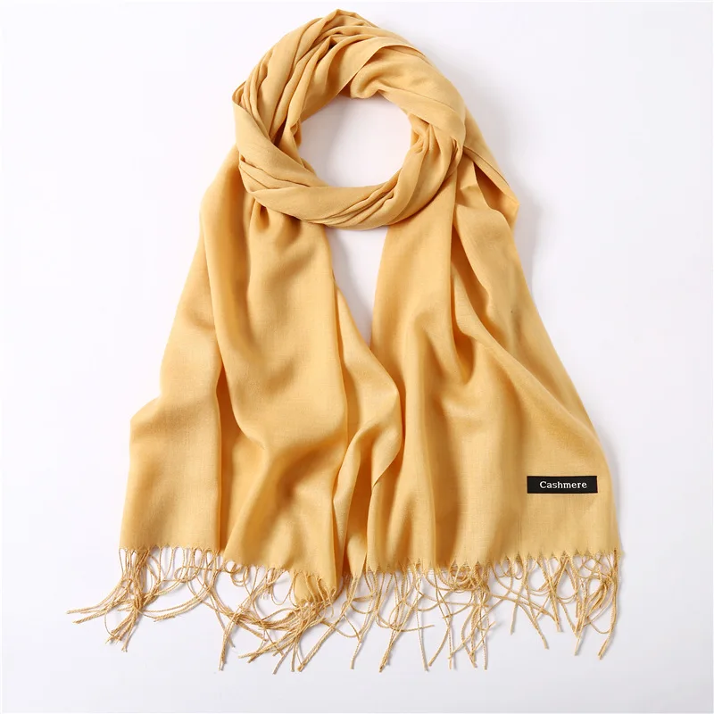 Fashion Solid Scarf Women Cashmere Soft Winter Warm Scarves Hijab Female Long Headband Shawl Wraps Bandana Foulard 2022 Echarpe
