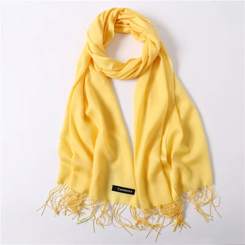Fashion Solid Scarf Women Cashmere Soft Winter Warm Scarves Hijab Female Long Headband Shawl Wraps Bandana Foulard 2022 Echarpe