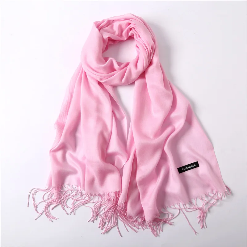 Fashion Solid Scarf Women Cashmere Soft Winter Warm Scarves Hijab Female Long Headband Shawl Wraps Bandana Foulard 2022 Echarpe